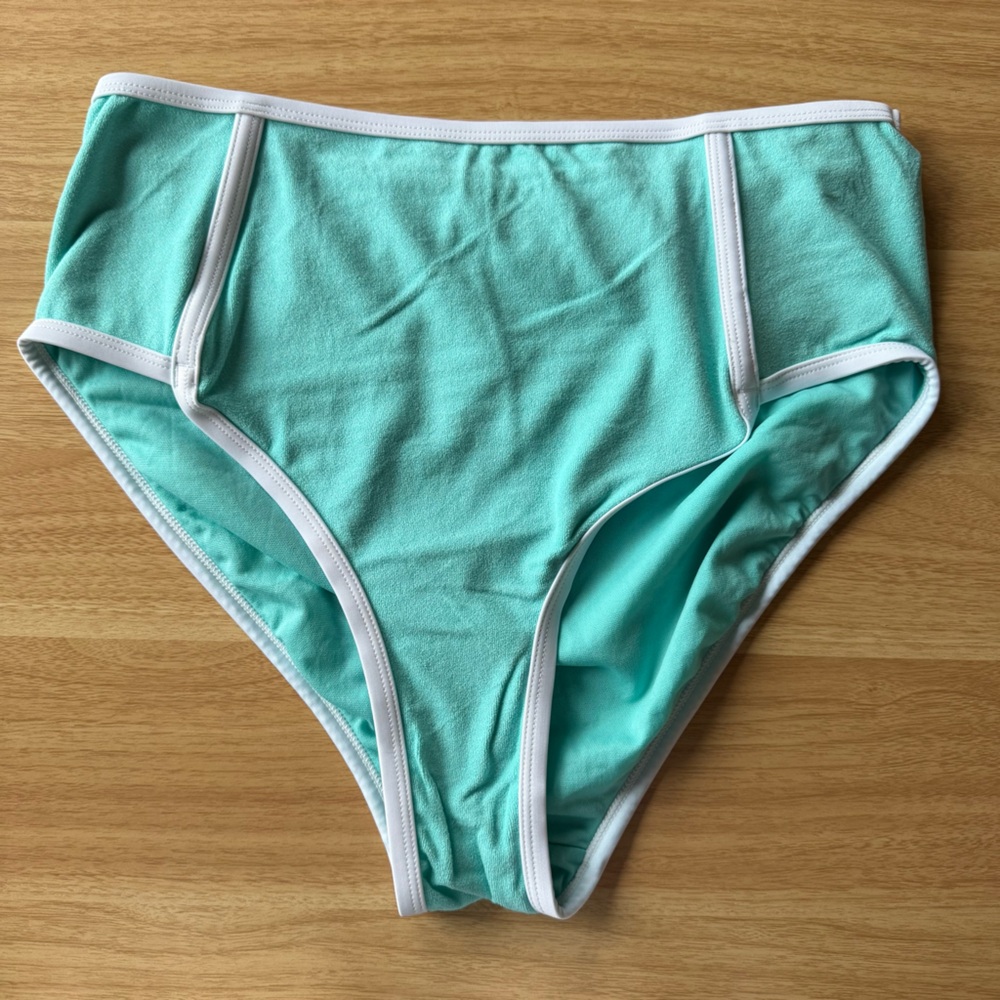 Kona Sol Turquoise Bikini Bottom with White Trim‎